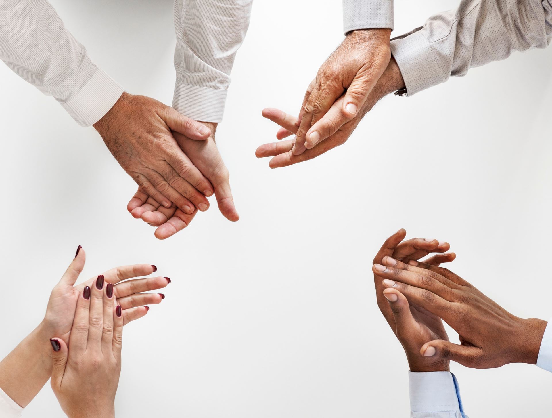 a man holding his hands up